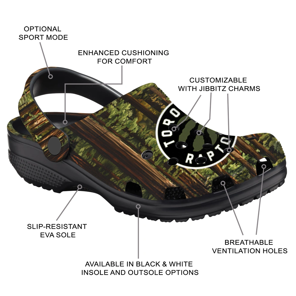 custom toronto raptors woods forest designs clogs new arrival custom toronto raptors woods forest designs clogs new arrival