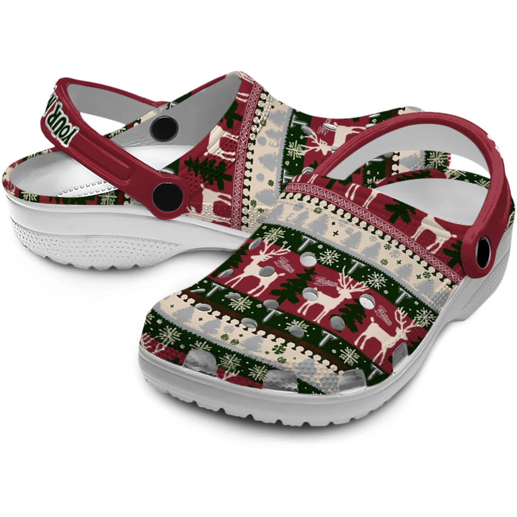 custom troy trojans christmas motif clogs high quality custom troy trojans christmas motif clogs high quality