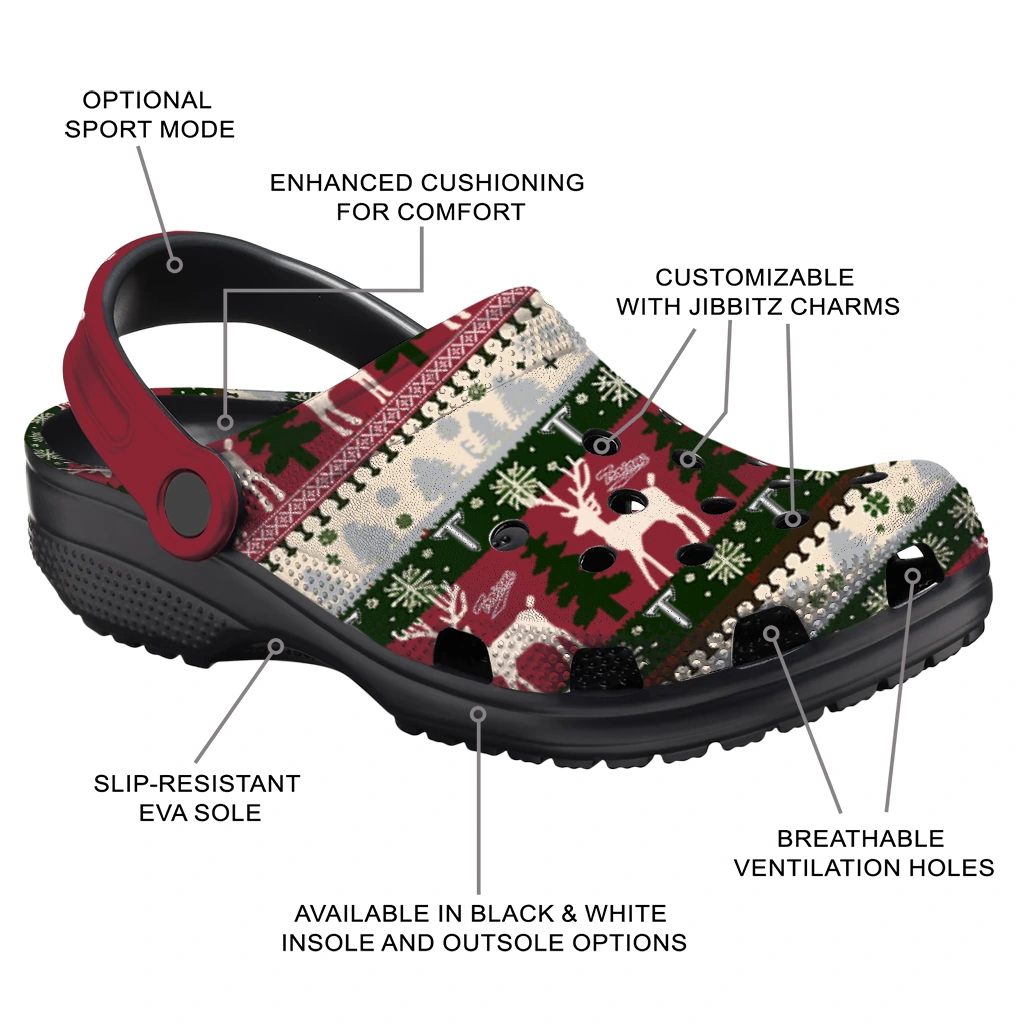 custom troy trojans christmas motif clogs new arrival custom troy trojans christmas motif clogs new arrival