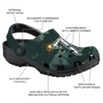 custom troy trojans deer nightscape clogs best selling