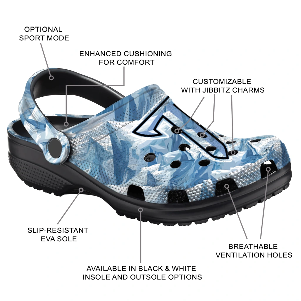 custom troy trojans mountain artwork clogs new arrival custom troy trojans mountain artwork clogs new arrival