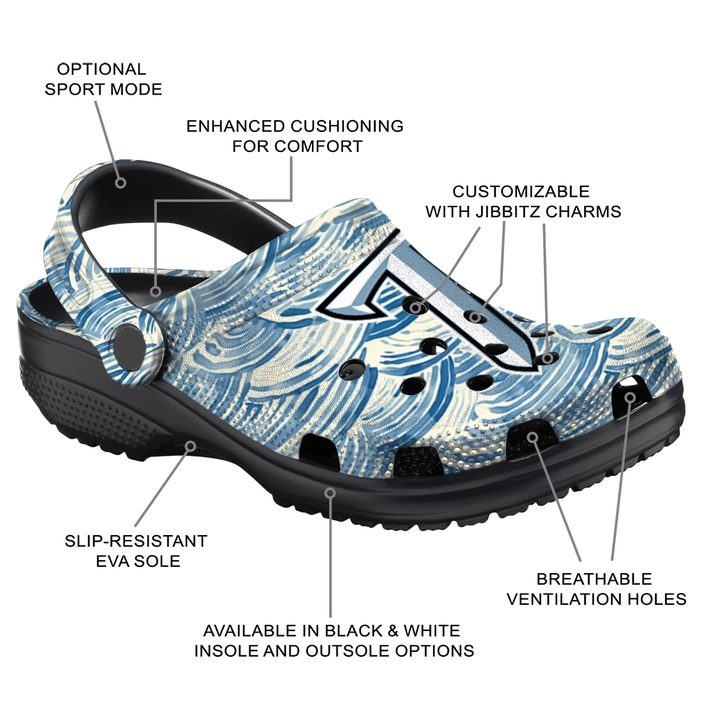 custom troy trojans sea swirls clogs new arrival custom troy trojans sea swirls clogs new arrival