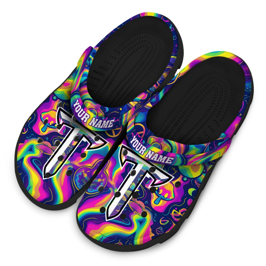 custom troy trojans swirling mushrooms clogs latest model custom troy trojans swirling mushrooms clogs latest model