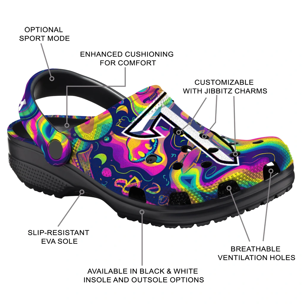 custom troy trojans swirling mushrooms clogs new arrival custom troy trojans swirling mushrooms clogs new arrival