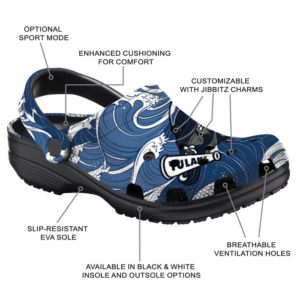 custom tulane green wave flow clogs new arrival custom tulane green wave flow clogs new arrival