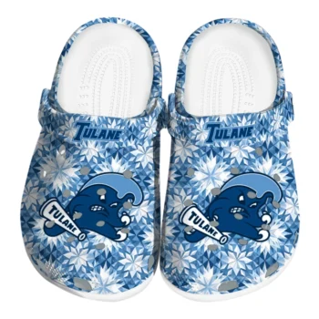 custom tulane green wave snowflake mosaic clogs best selling