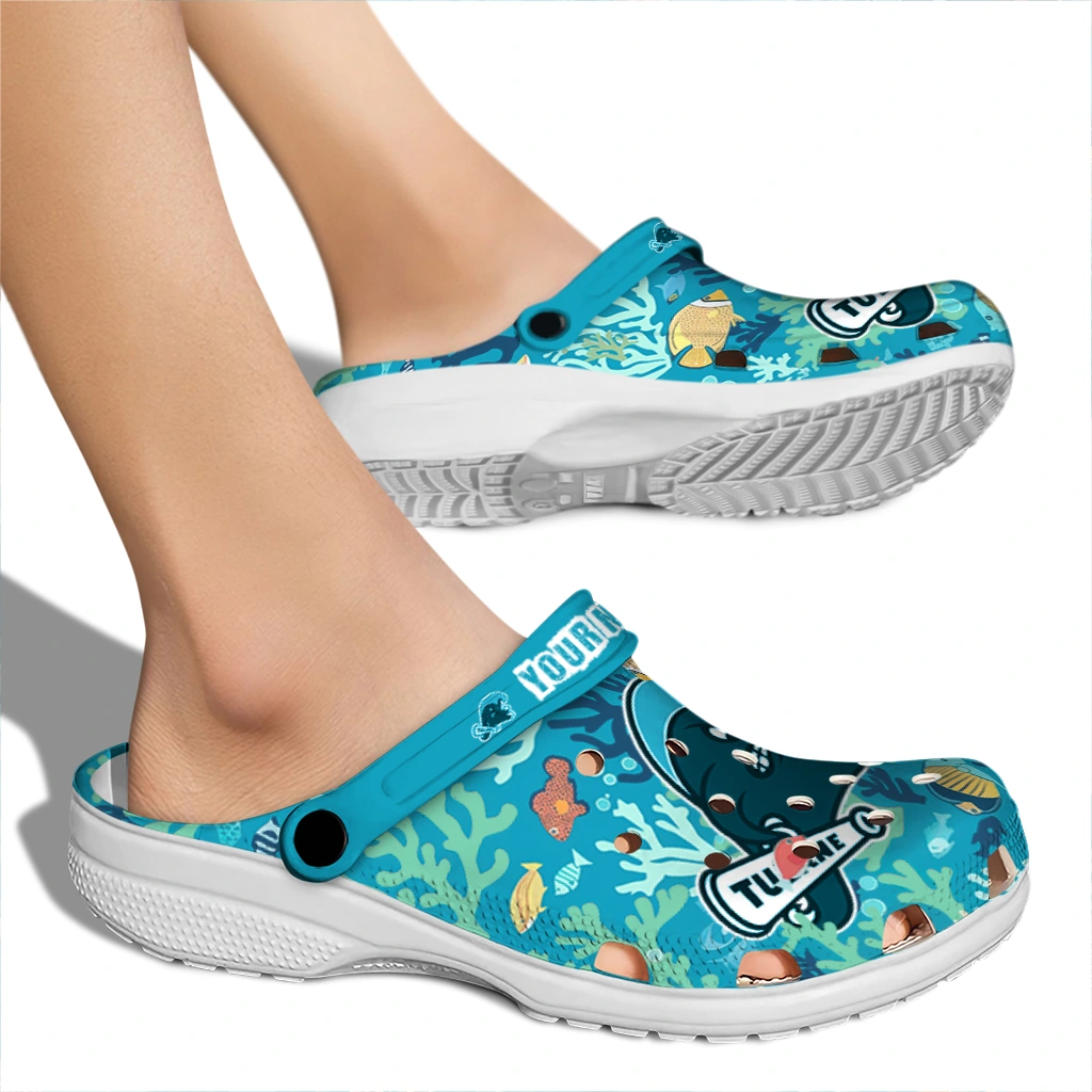 custom tulane green wave tropical fish ocean clogs fashion forward custom tulane green wave tropical fish ocean clogs fashion forward