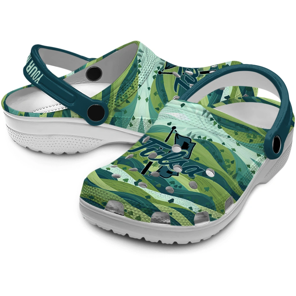custom tulsa golden hurricane hills illustration clogs high quality custom tulsa golden hurricane hills illustration clogs high quality