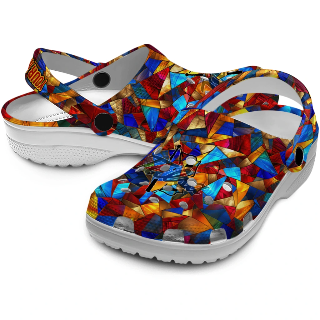 custom tulsa golden hurricane prism pieces clogs high quality custom tulsa golden hurricane prism pieces clogs high quality