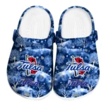 custom tulsa golden hurricane snowy hills clogs best selling