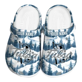 custom tulsa golden hurricane snowy mountains clogs best selling