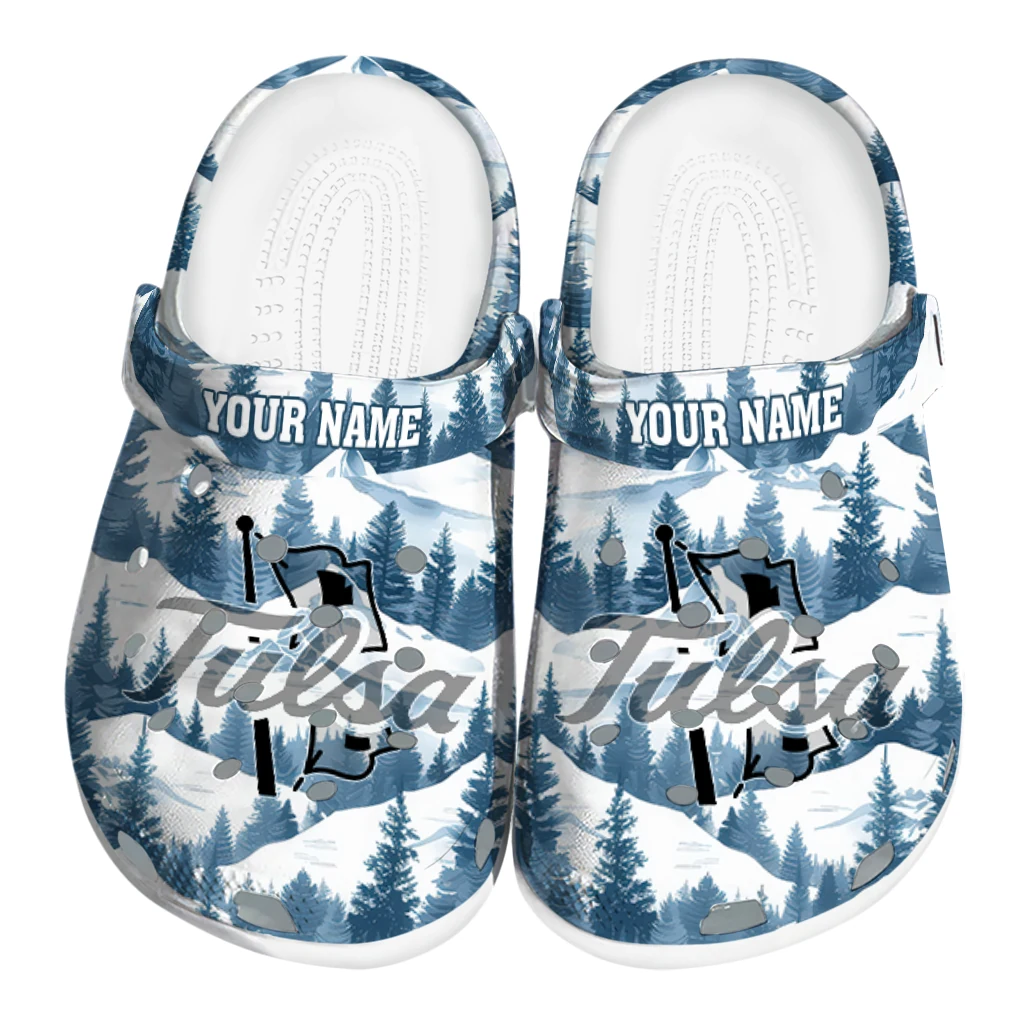 custom tulsa golden hurricane snowy mountains clogs best selling custom tulsa golden hurricane snowy mountains clogs best selling