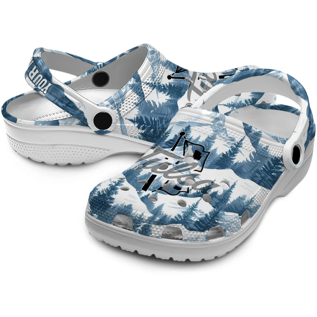 custom tulsa golden hurricane snowy mountains clogs high quality custom tulsa golden hurricane snowy mountains clogs high quality