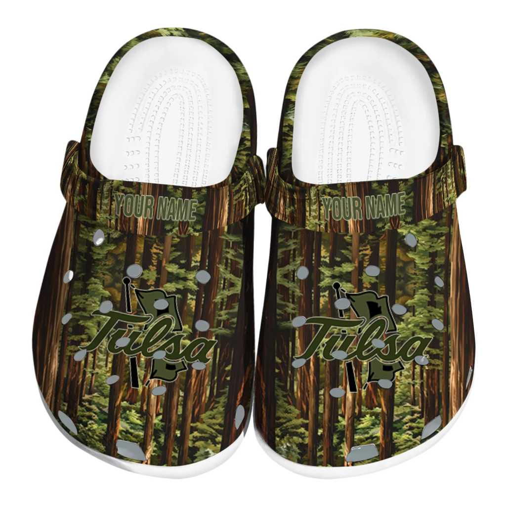 custom tulsa golden hurricane woods forest designs clogs best selling custom tulsa golden hurricane woods forest designs clogs best selling