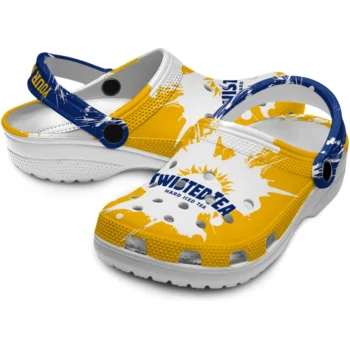 custom twisted tea splatter sun yellow blue clogs high quality hey clogs