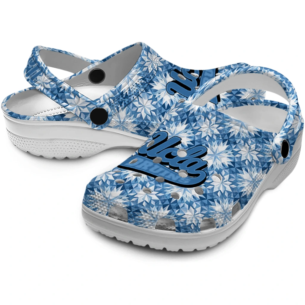 custom ucla bruins snowflake mosaic clogs high quality custom ucla bruins snowflake mosaic clogs high quality
