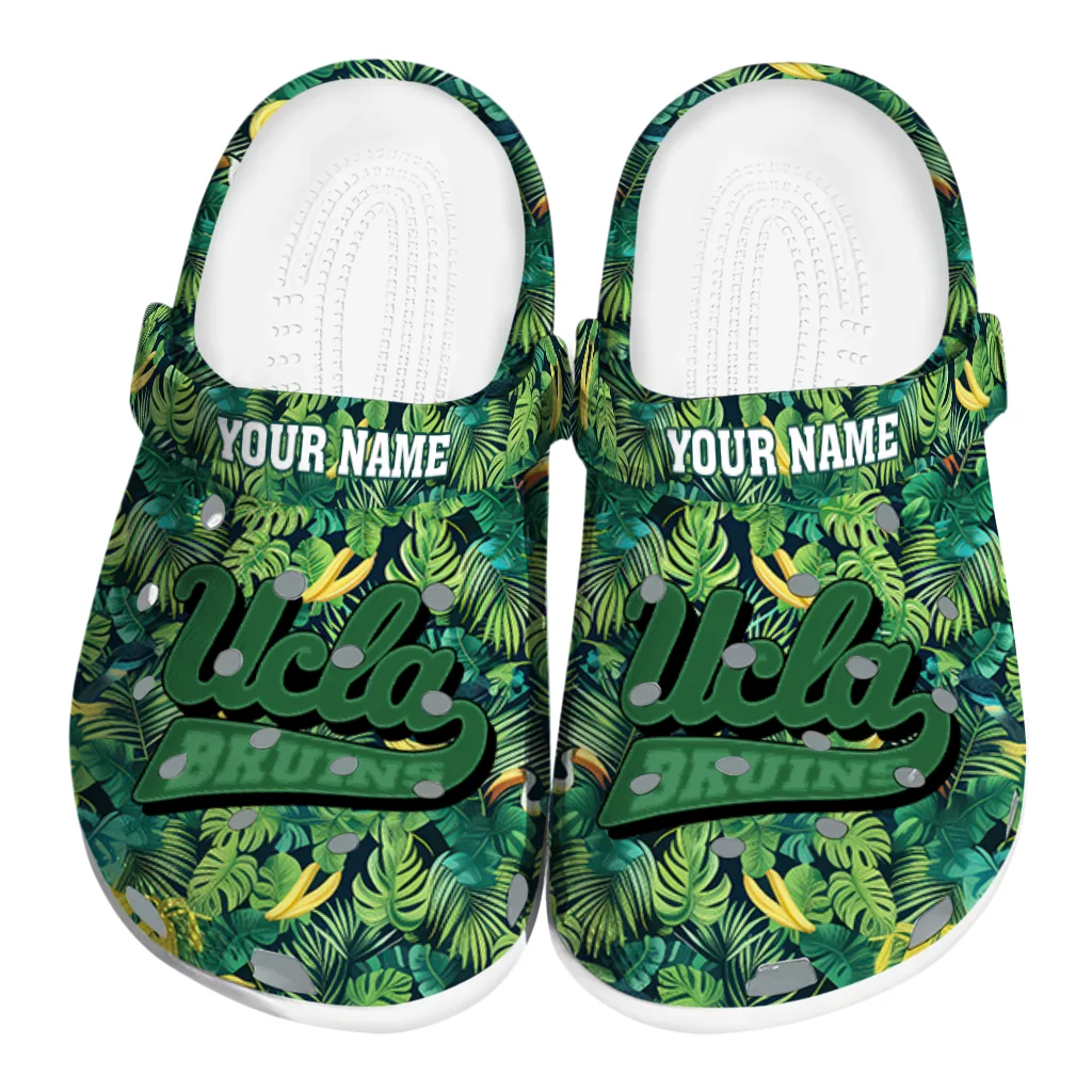 custom ucla bruins tropical leaves clogs best selling custom ucla bruins tropical leaves clogs best selling
