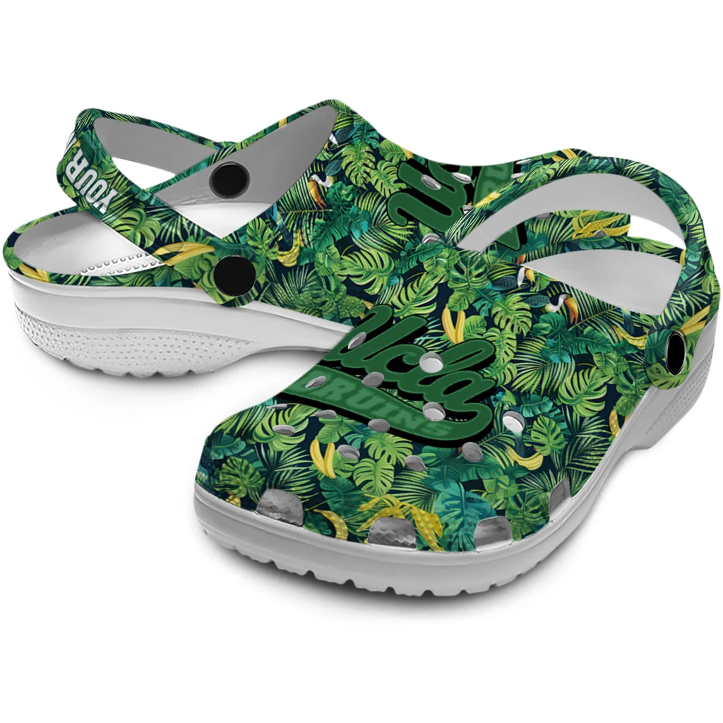 custom ucla bruins tropical leaves clogs high quality custom ucla bruins tropical leaves clogs high quality