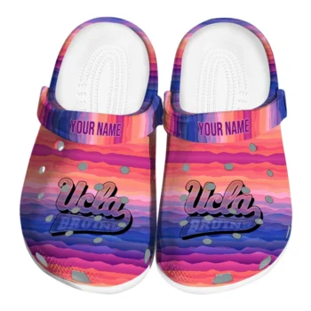 custom ucla bruins wavy stripes clogs best selling