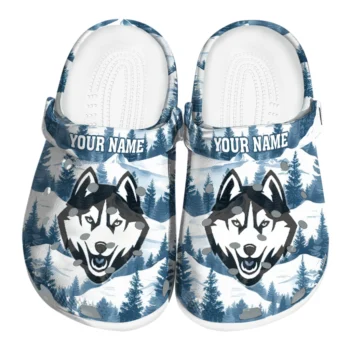 custom uconn huskies snowy mountains clogs best selling