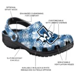 custom umass minutemen snowflake mosaic clogs best selling