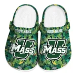 custom umass minutemen tropical leaves clogs best selling