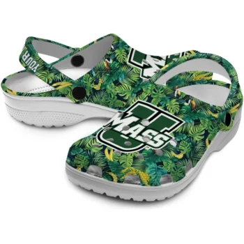 custom umass minutemen tropical leaves clogs high quality