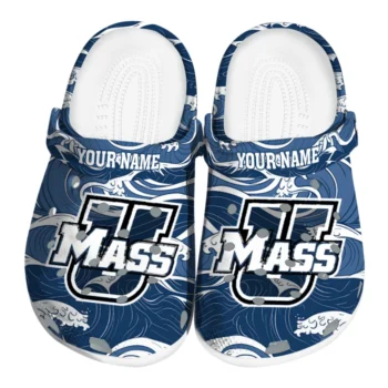 custom umass minutemen wave flow clogs best selling