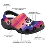 custom umass minutemen wavy stripes clogs best selling