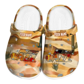 custom utah jazz desert layers clogs best selling
