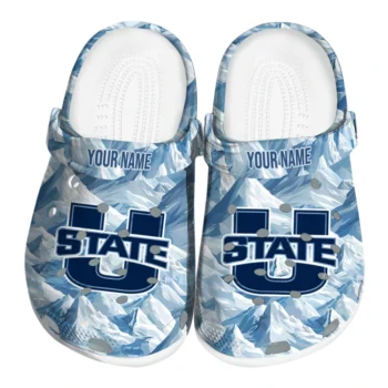custom utah state aggies mountain artwork clogs best selling