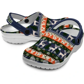 custom virginia cavaliers christmas motif clogs high quality