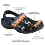 custom virginia cavaliers christmas motif clogs best selling