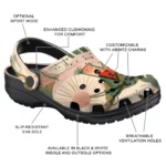 custom virginia cavaliers desert cactus pattern clogs best selling