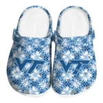 custom virginia tech hokies snowflake mosaic clogs best selling