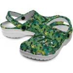 custom virginia tech hokies tropical leaves clogs best selling