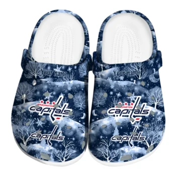 custom washington capitals snowy hills clogs best selling