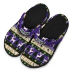 custom washington huskies christmas motif clogs best selling