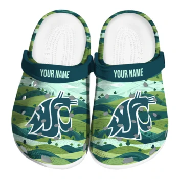 custom washington state cougars hills illustration clogs best selling