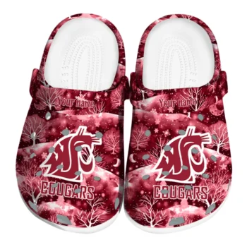 custom washington state cougars snowy hills clogs best selling