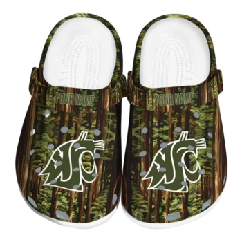 custom washington state cougars woods forest designs clogs best selling