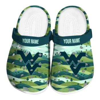 custom west virginia mountaineers hills illustration clogs best selling