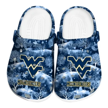 custom west virginia mountaineers snowy hills clogs best selling