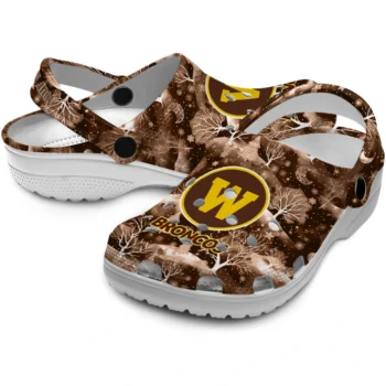 custom western michigan broncos snowy hills clogs high quality