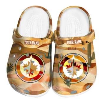 custom winnipeg jets desert layers clogs best selling