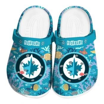 custom winnipeg jets tropical fish ocean clogs best selling