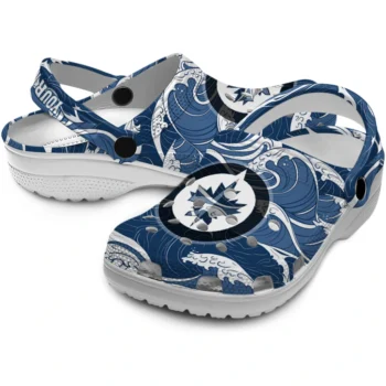 custom winnipeg jets wave flow clogs high quality