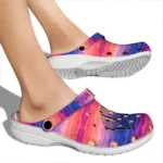 custom wisconsin badgers wavy stripes clogs best selling