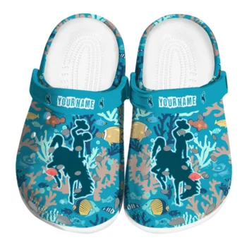 custom wyoming cowboys tropical fish ocean clogs best selling