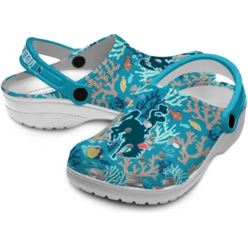 custom wyoming cowboys tropical fish ocean clogs high quality